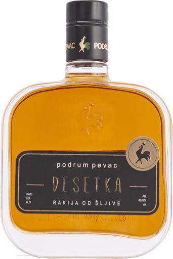 Rakija Sljivovica "Desetka" | Pruimen 10YO Podrum Pevac | 0.7L