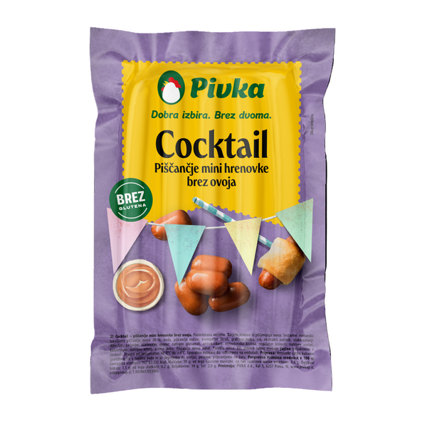 Pivka Kipknakworstjes | Zonder Huid Cocktail | 500G