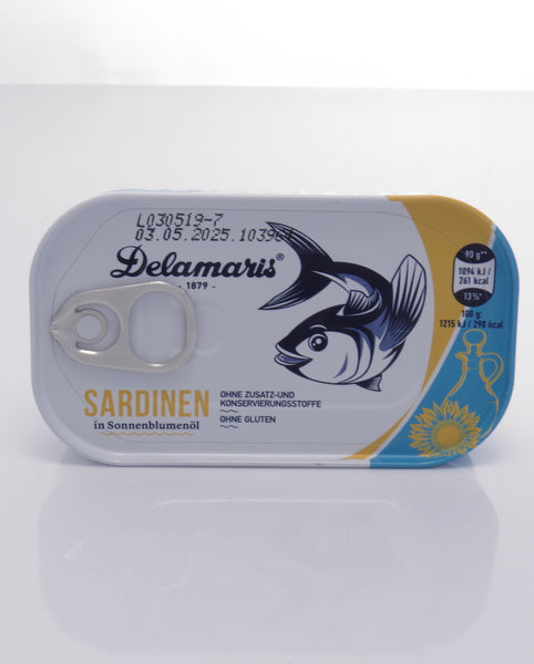 Sardina u suncokretovom ulju | Sardines in Zonnebloem olie| Delamaris | 90G