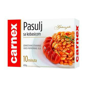 Pasulj sa Kobasicom |  Bonen met Varkensworst | Carnex | 400G