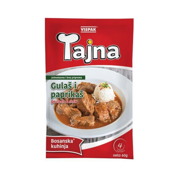 Tajna Gulas Paprikas | Goulash stoofvlees Mix | Vispak 60G